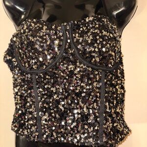 Sequin Bustier Top
